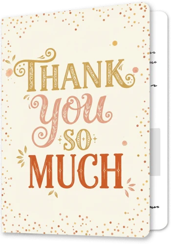 A Thank you so much card design