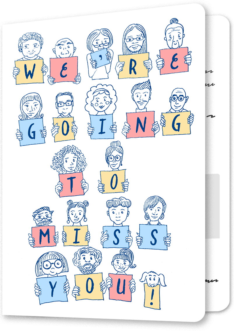 Example Online leaving cards image