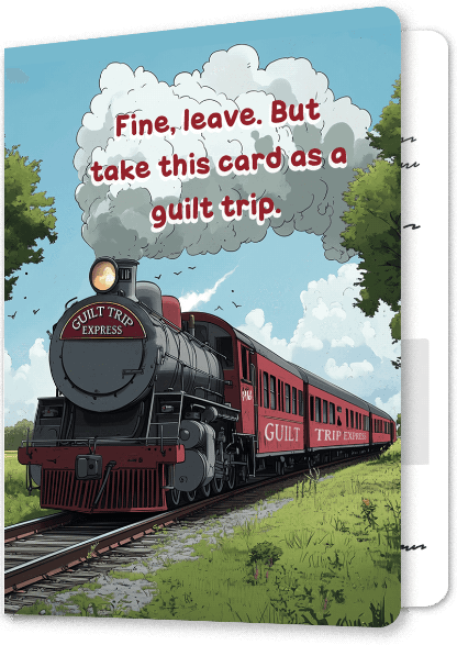 Example leaving card design number 4