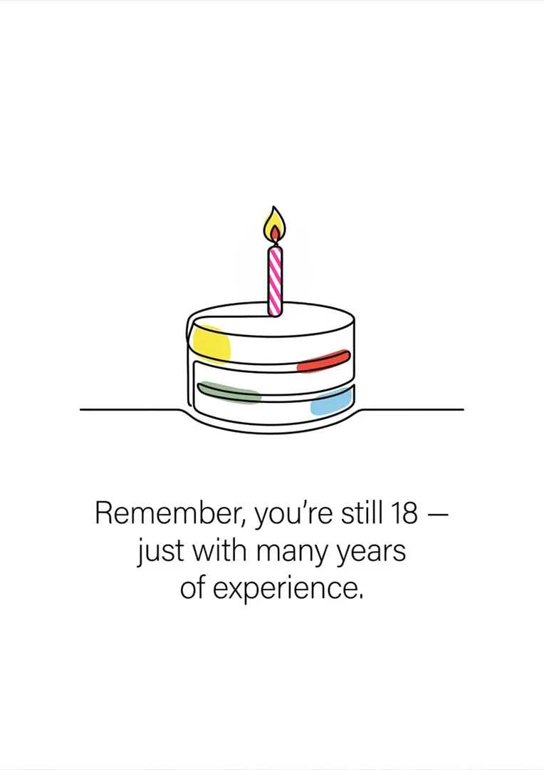 18 With Experience Birthday Card
