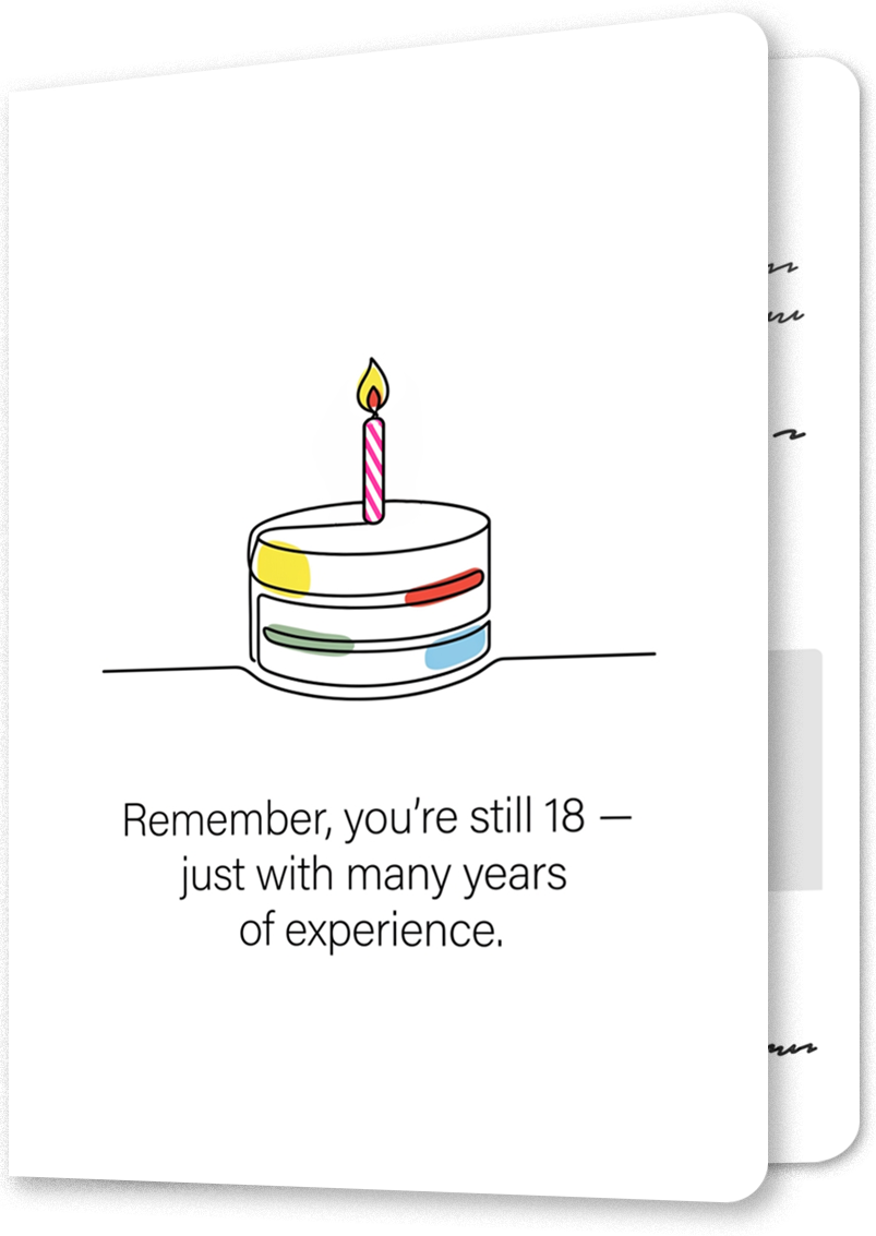 18 With Experience Birthday Card