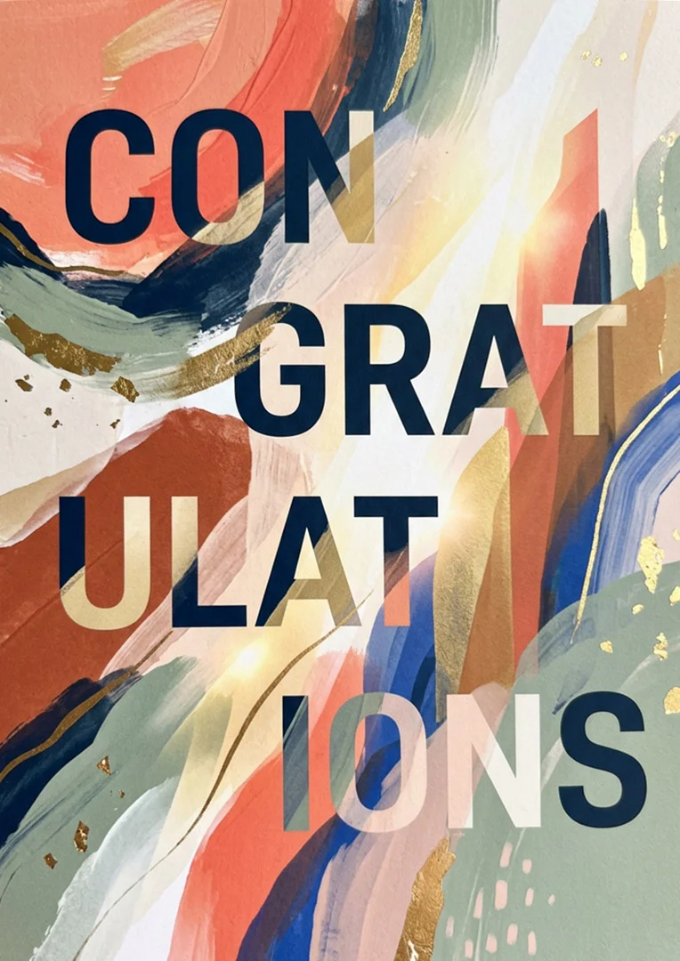 Painterly Congratulations Work Anniversary Card