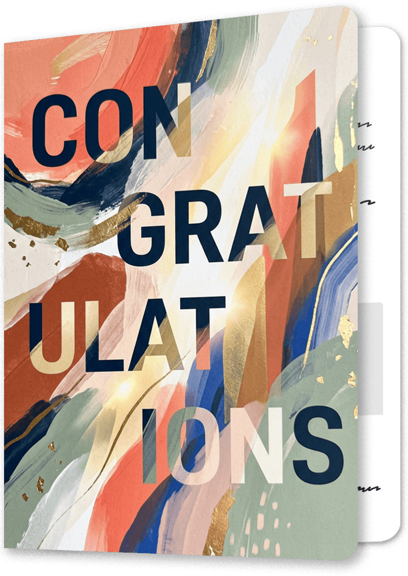 Modern Abstract Flecks Retirement Card