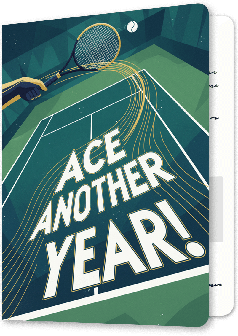 Serve Up An Ace Birthday Card