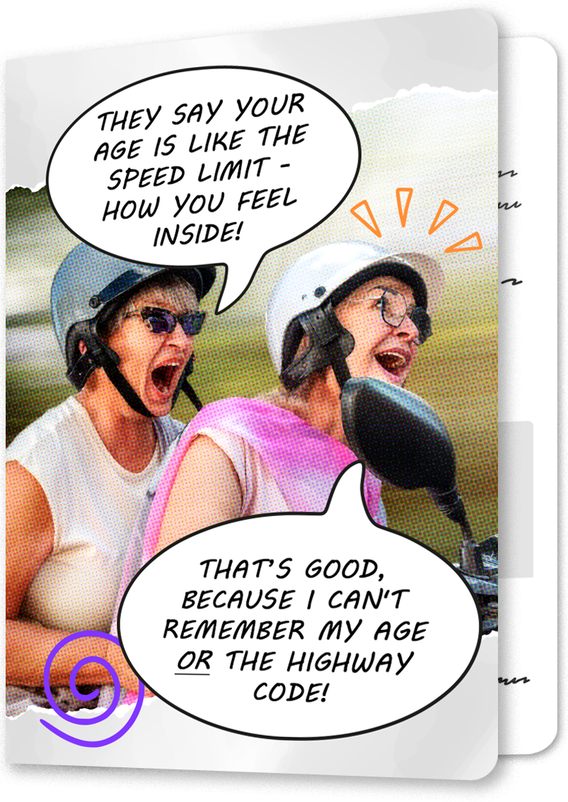 Advisory Speed Limit Humor Birthday Card