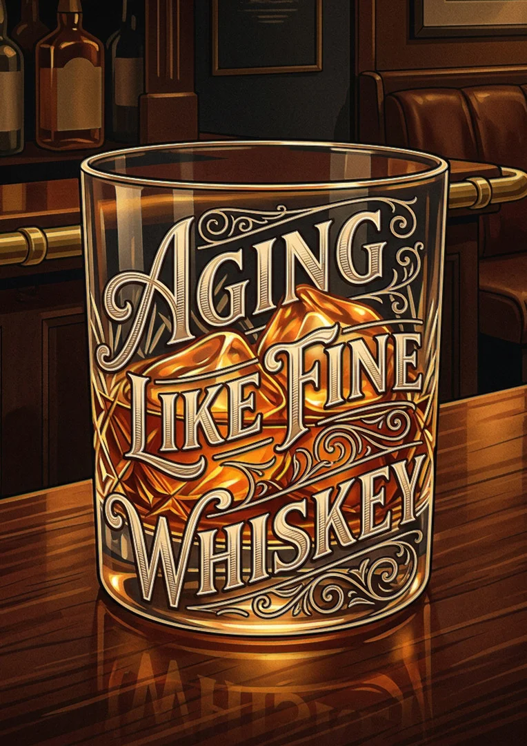 Aging Like Fine Whiskey Birthday Card