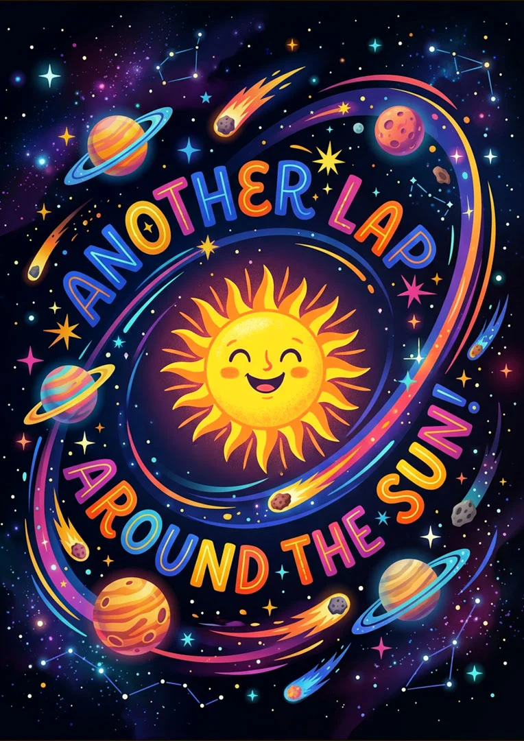 Another Solar Lap Birthday Card