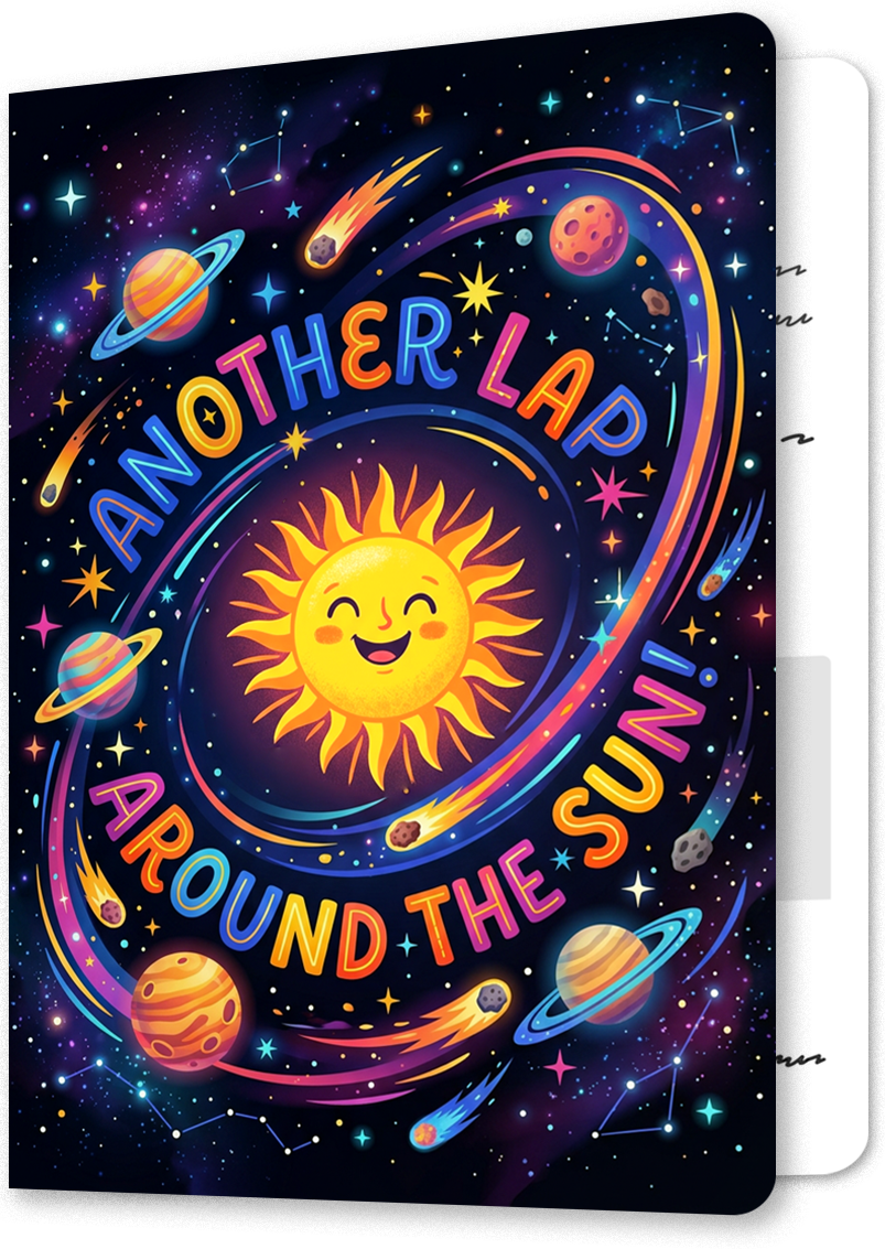 Another Solar Lap Birthday Card