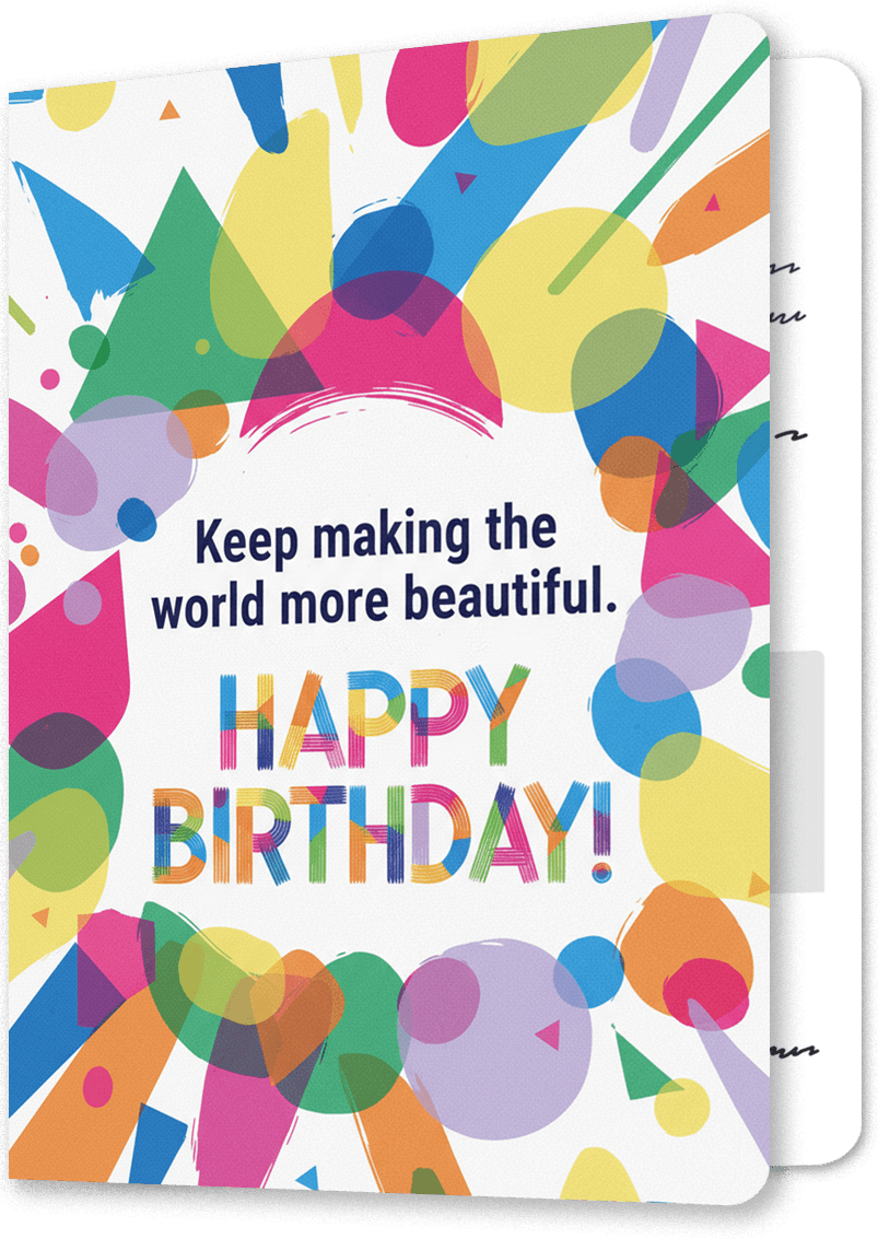 Colorful Abstract Artist Birthday Card