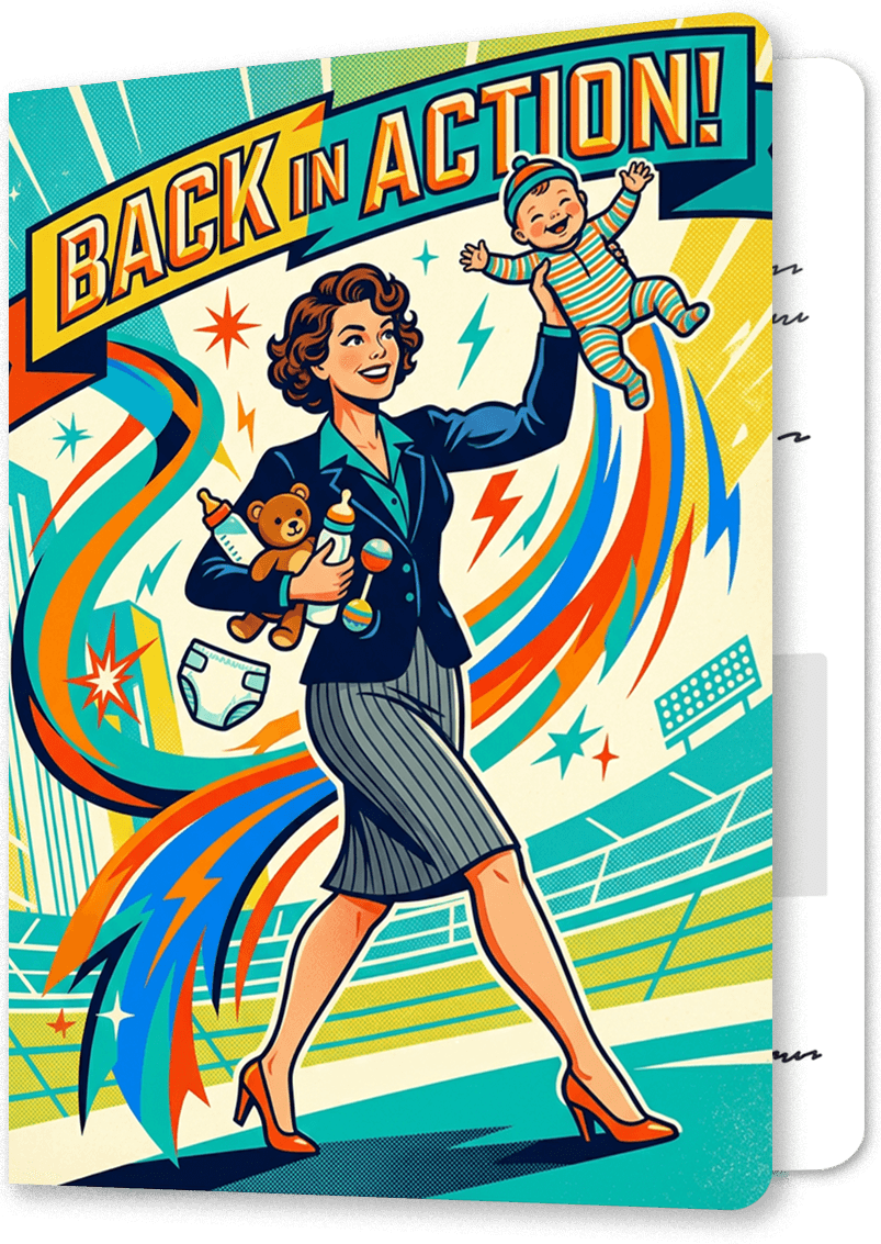 Back In Action Mum Congratulations Card