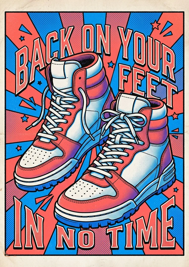 Stylish Sneaker Get Well Soon Card