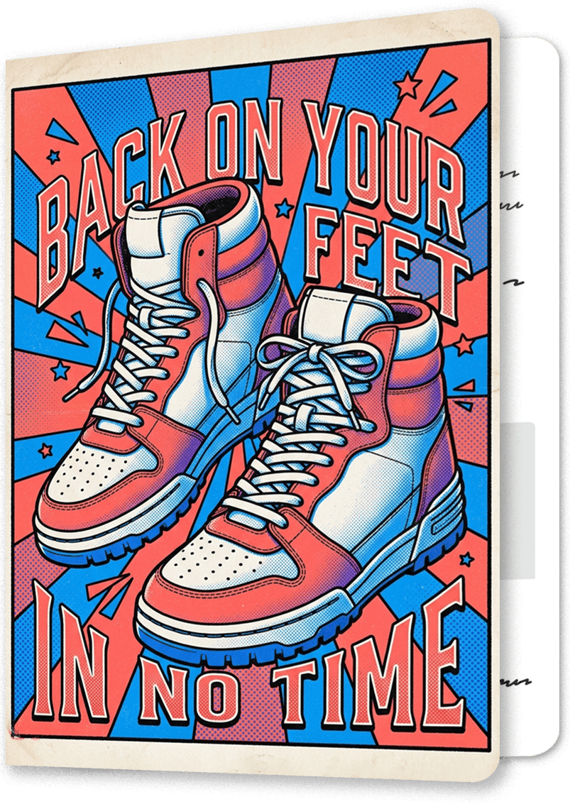 Stylish Sneaker Get Well Soon Card