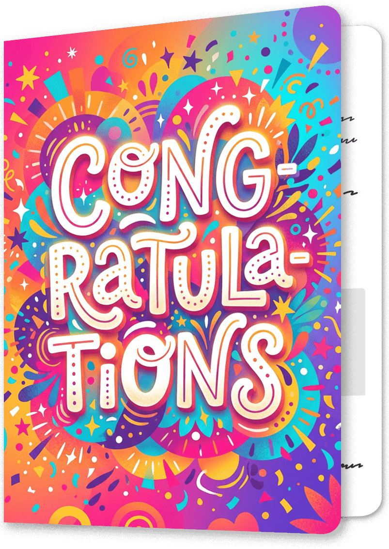 Big Bright Congratulations New Home Card