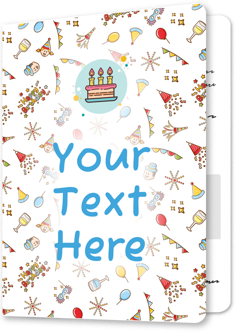 Colorful Party Items Birthday Card