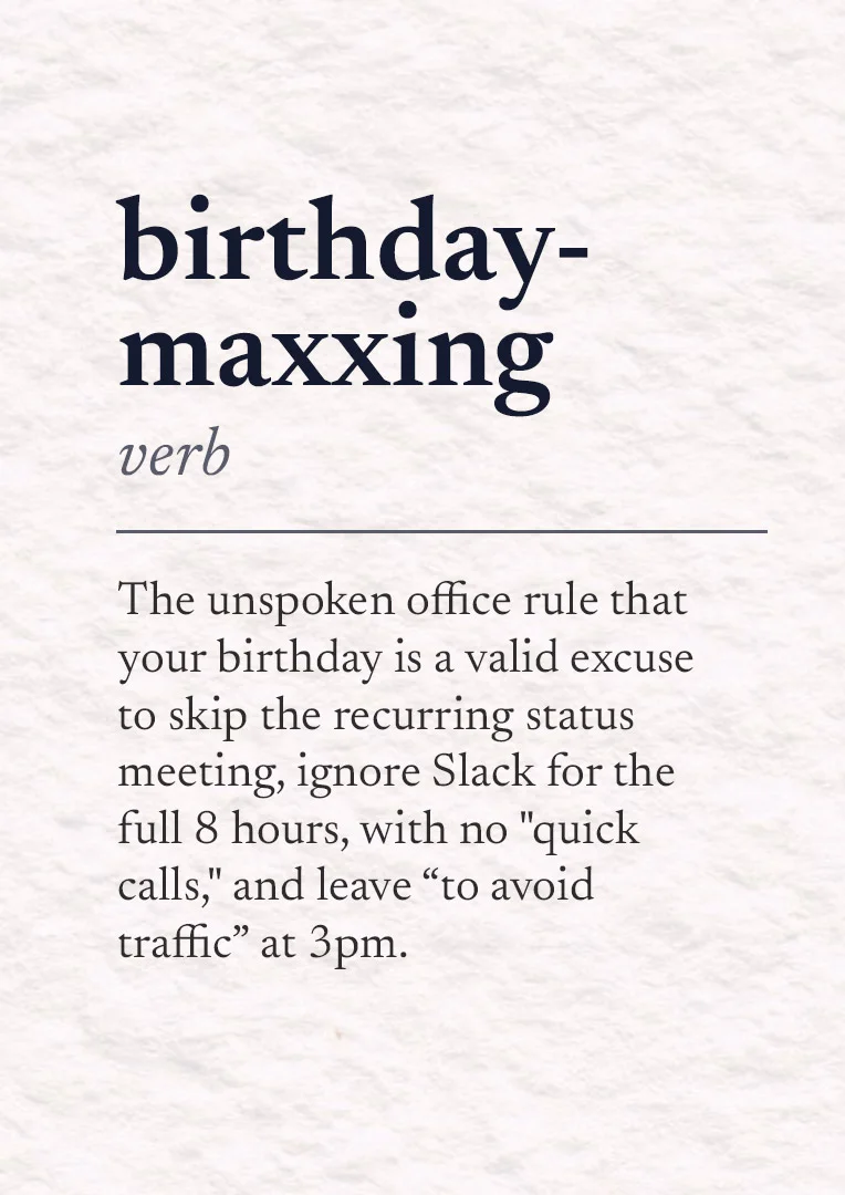 Birthday-maxxing Birthday Card