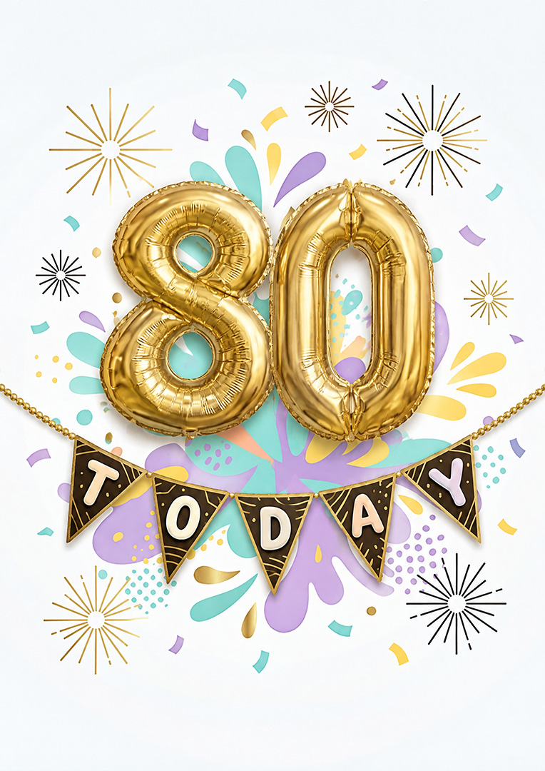 Birthday Mylar Balloons - 80