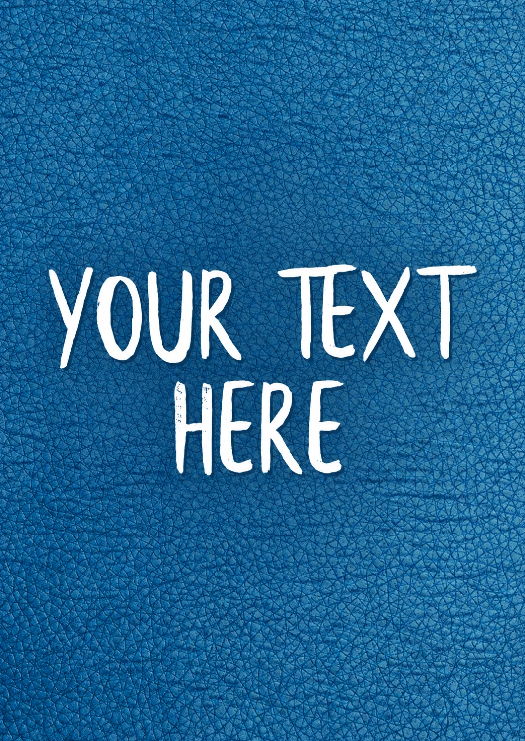 Blue Leather Style Leaving Card