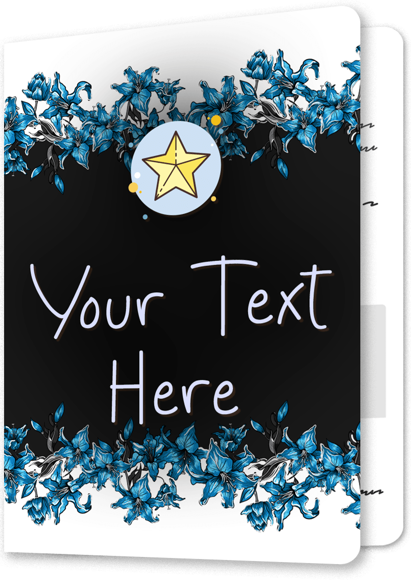 Always Remembered Blue Lilies Sympathy Card