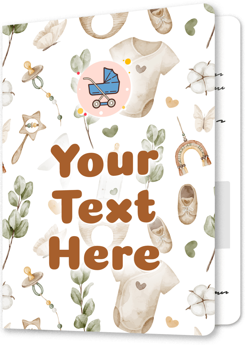 Natural Boho Charm Maternity Card
