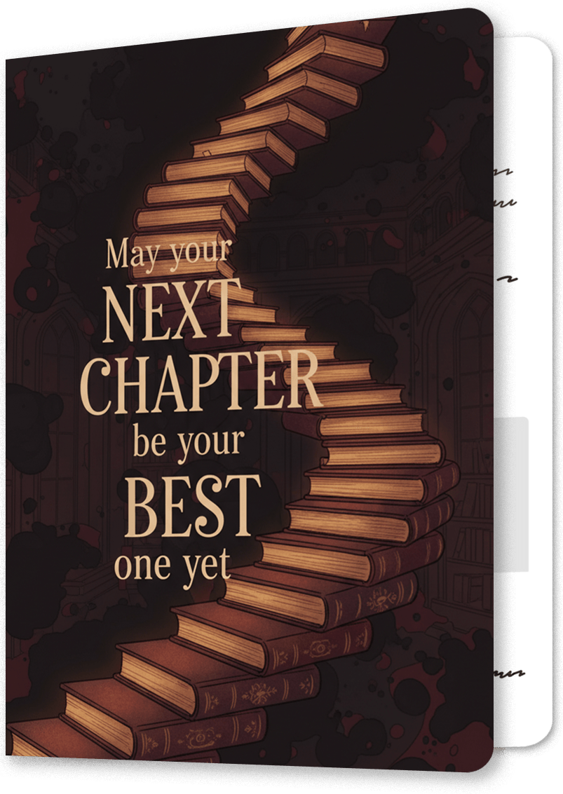 Literary Lovers Next Chapter Wedding Card