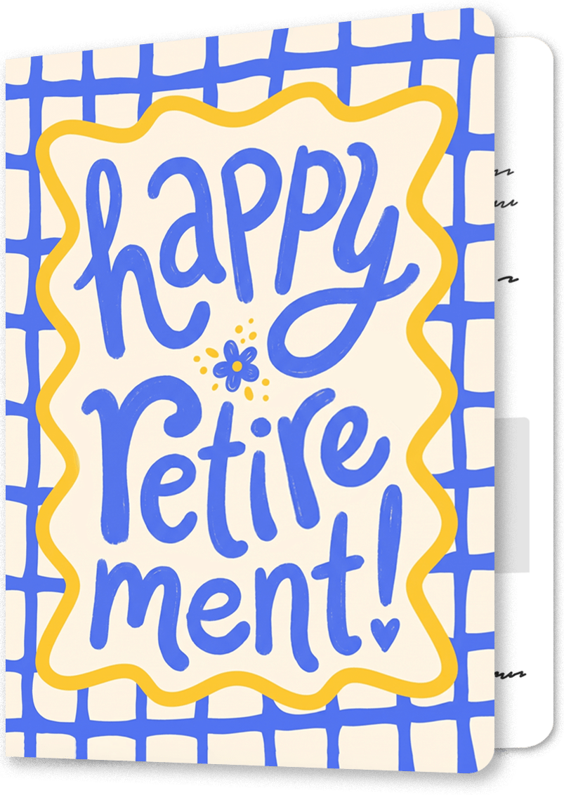 Bright Doodle Frame - Happy Retirement