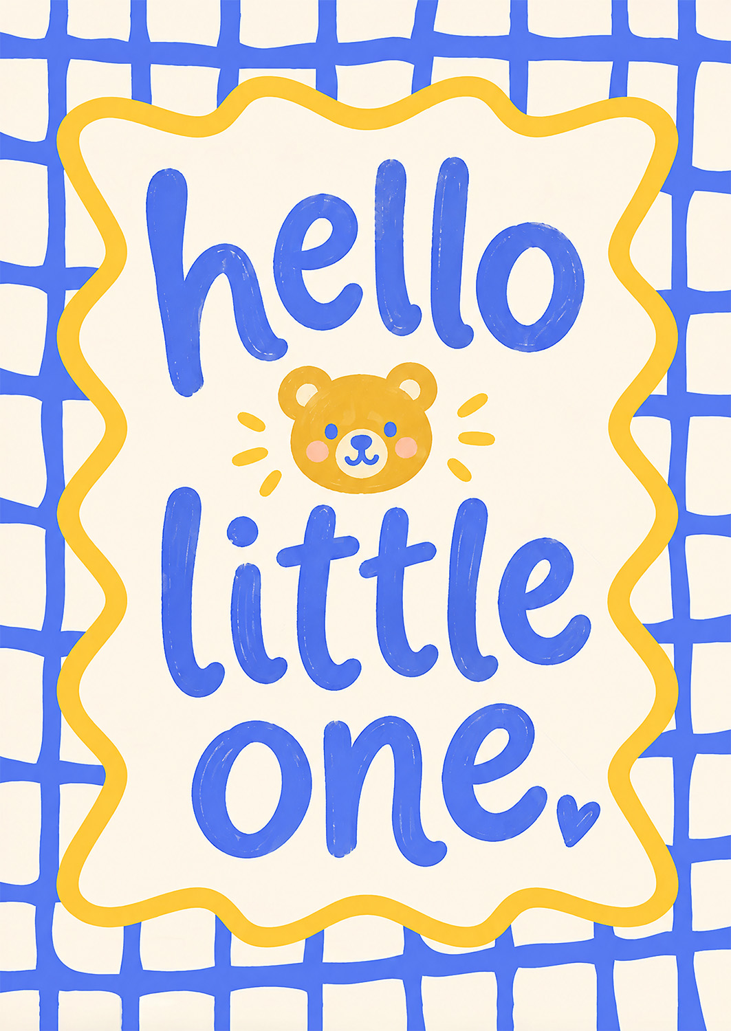 Bright Doodle Frame - New Baby
