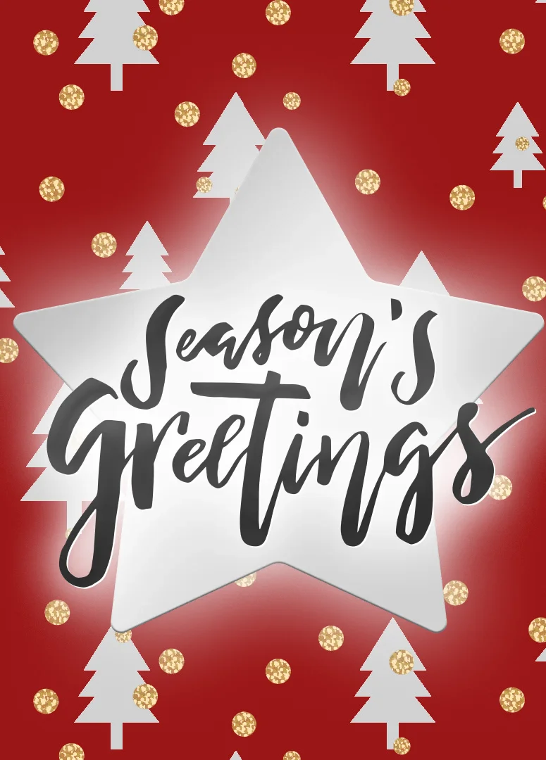 Sparkling Pines Christmas Card