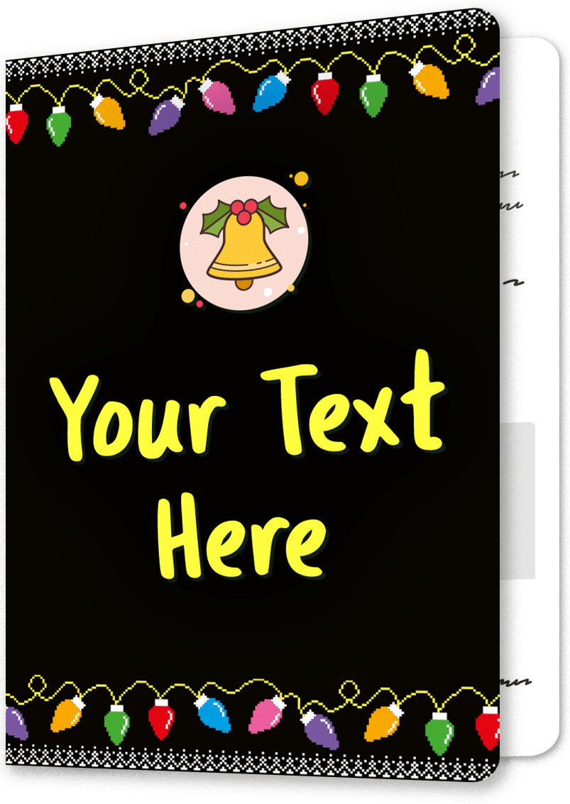 Retro 8-Bit Pixel Glow Christmas Card
