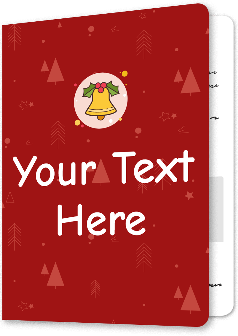 Festive Golden Bell Christmas Card