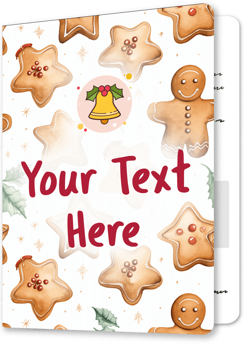 Festive Gingerbread Man Christmas Card