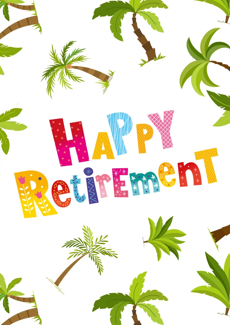 Tropical Island Time Retirement Card