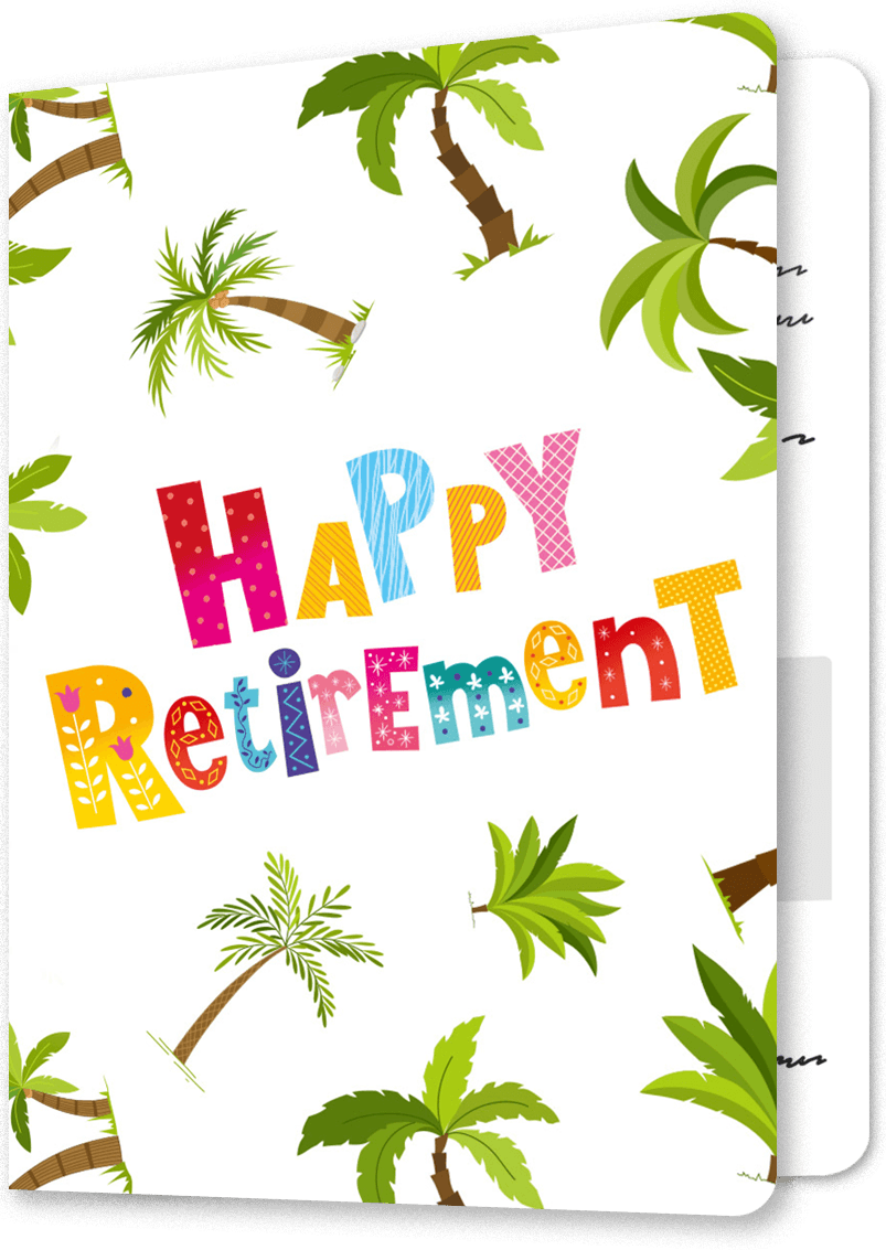 Tropical Island Time Retirement Card