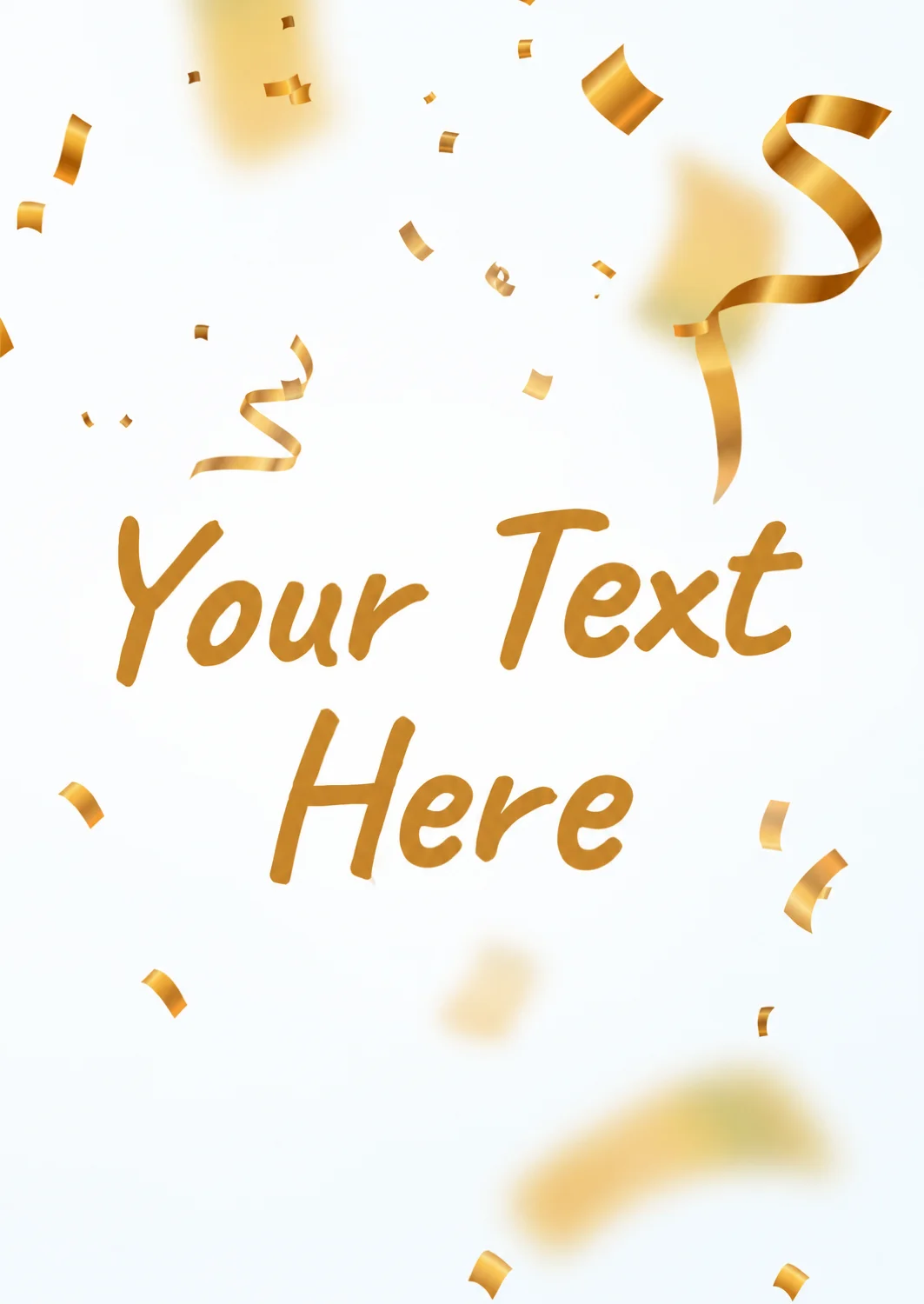 Golden Confetti Good Luck Card