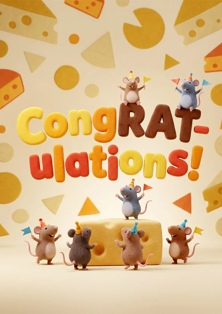 The Big Cheese Congratulations Card