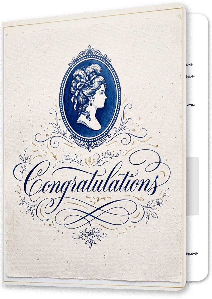 Elegant Regency New Home Card