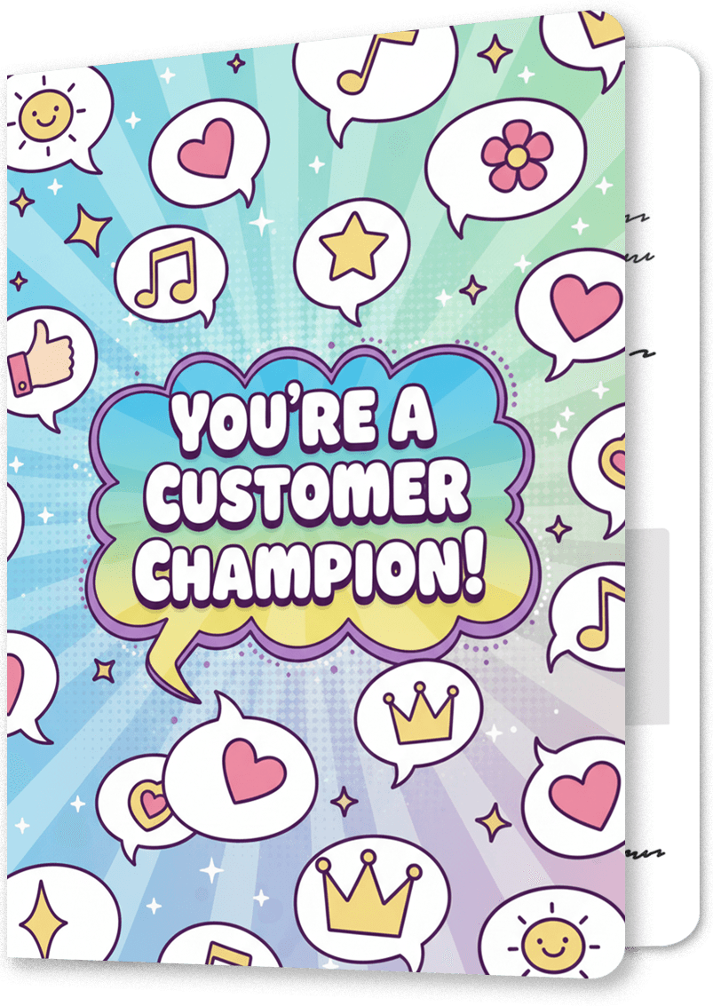 Customer Champion Cute Thank You Card