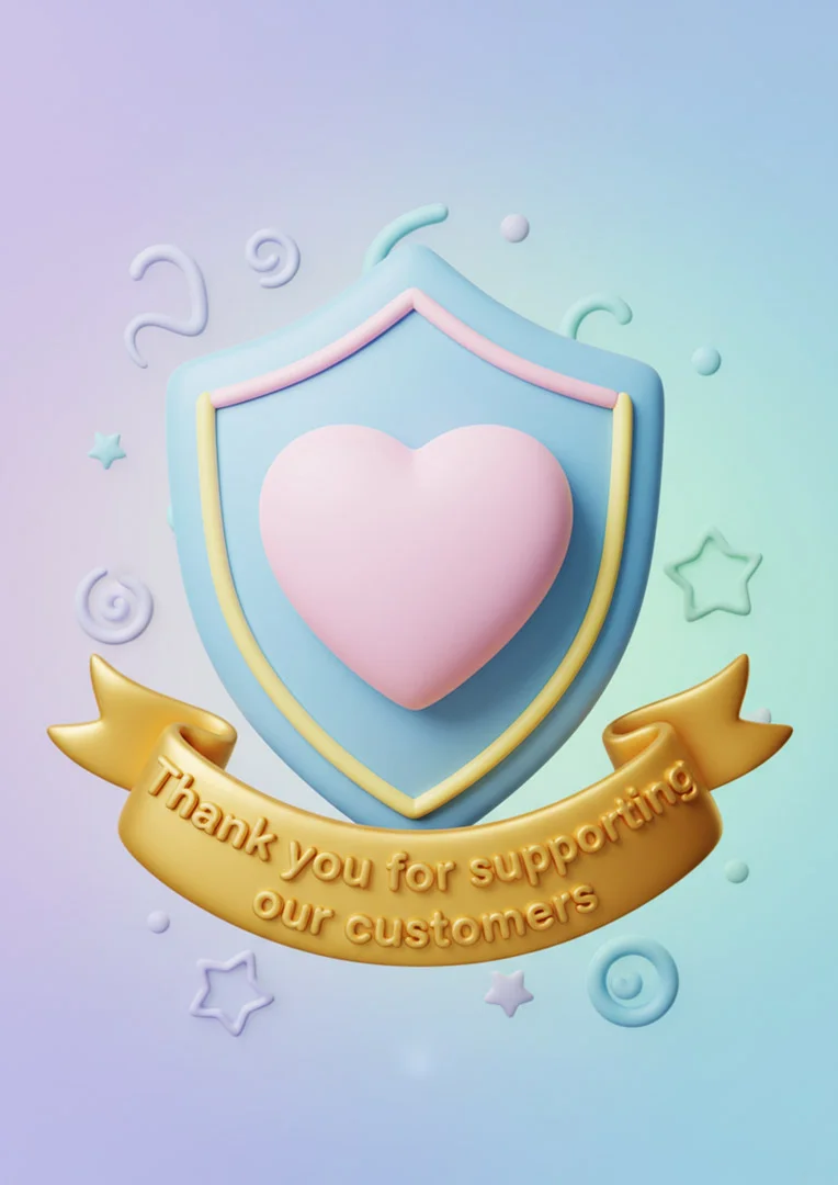 Customer Support Shield Thank You Card