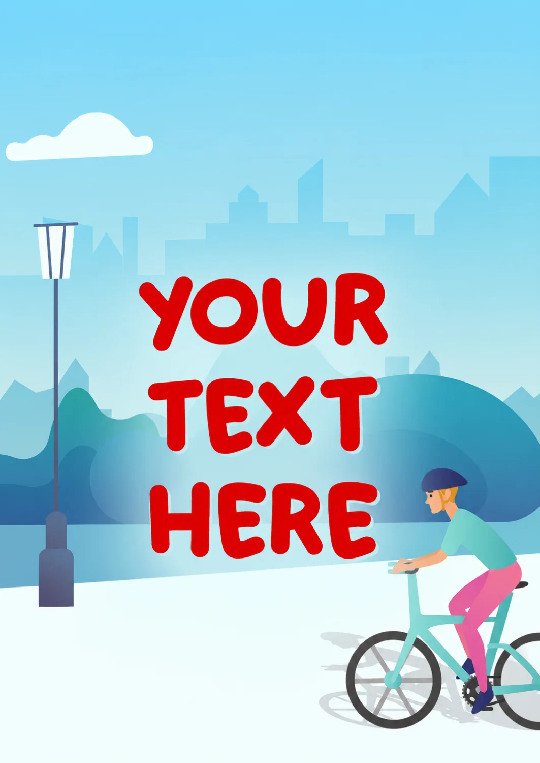 Pedal Forward Good Luck Card