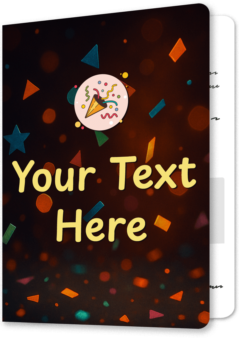 Spectacular Confetti Wedding Anniversary Card