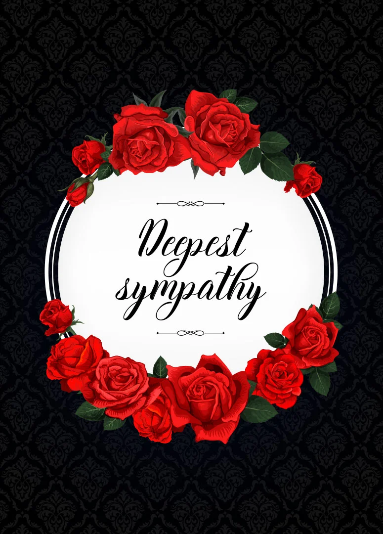 Roses Deepest Sympathy Card