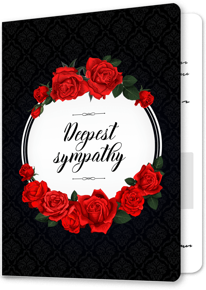 <p>Roses Deepest Sympathy Card</p>
 image