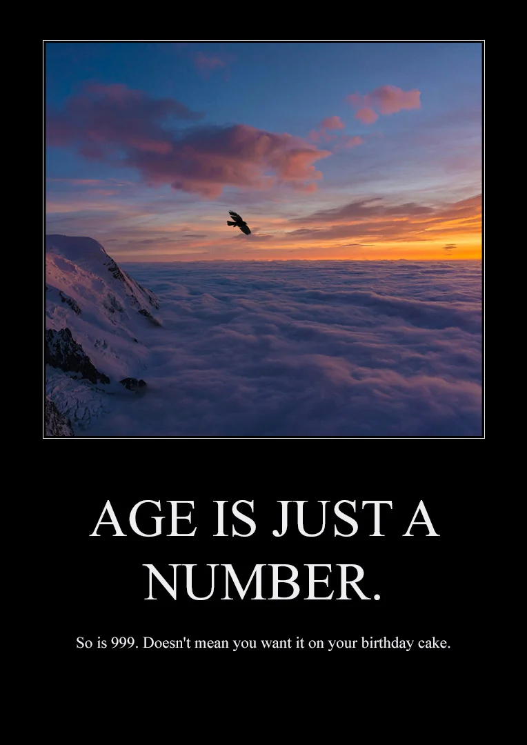 Funny Demotivational Age Birthday Card