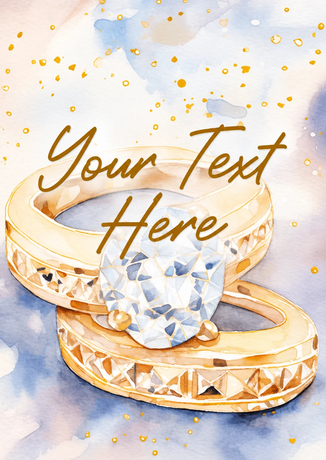 Elegant Diamond Wedding Card