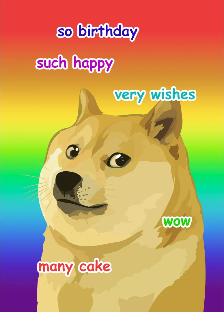 Doge Meme Birthday Card