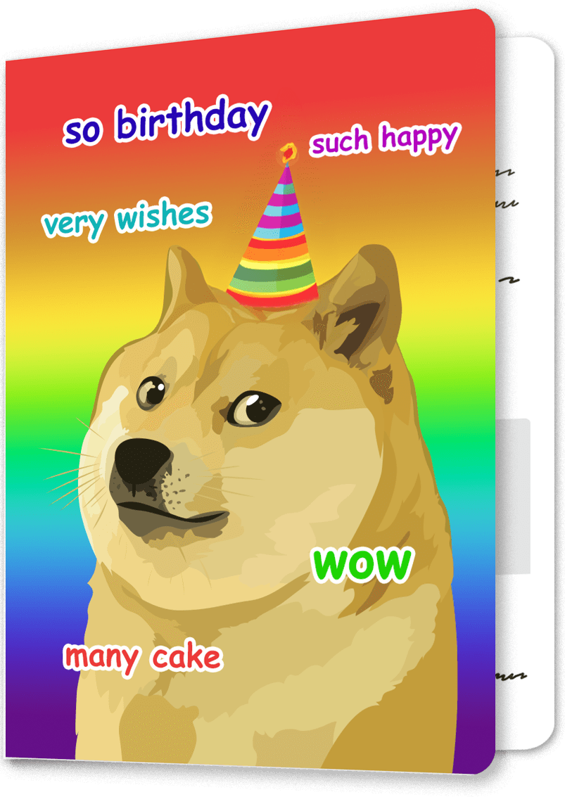 Doge Meme Birthday Card