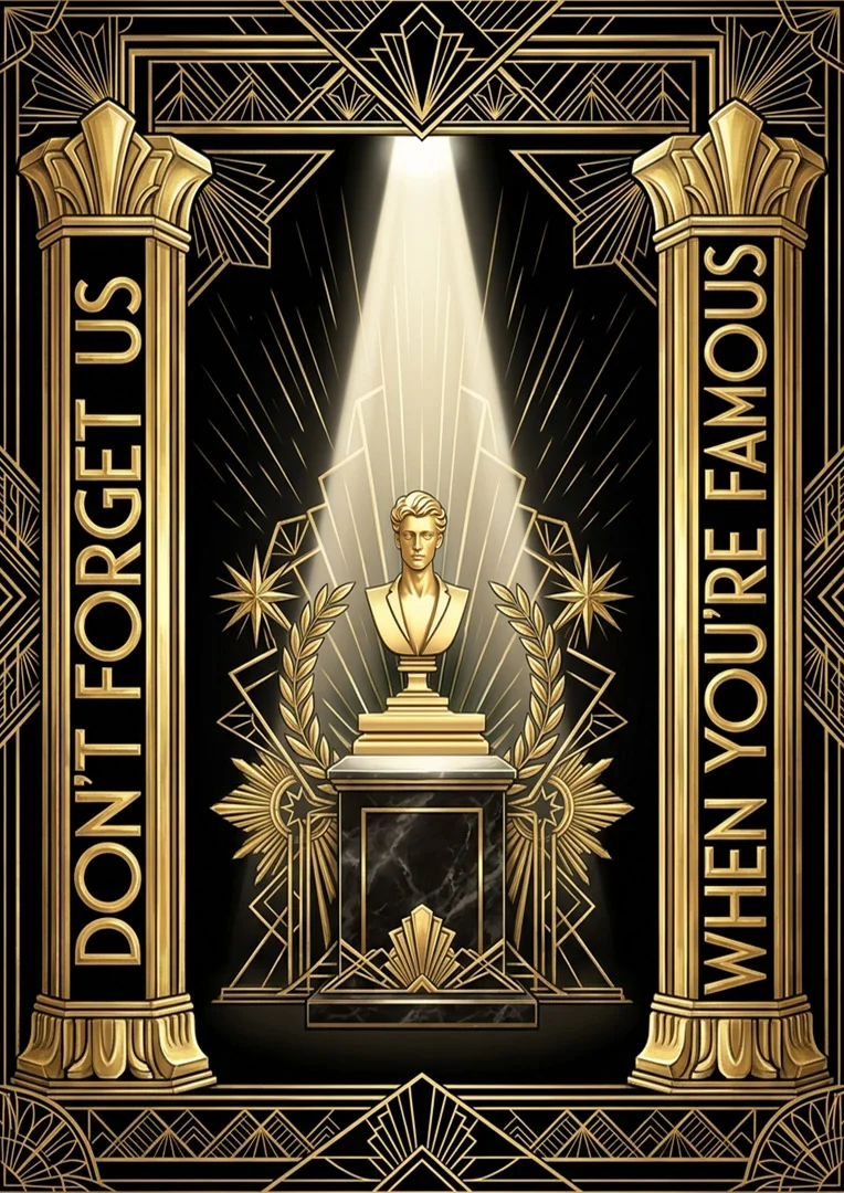 Old Sport Golden Good Luck Card