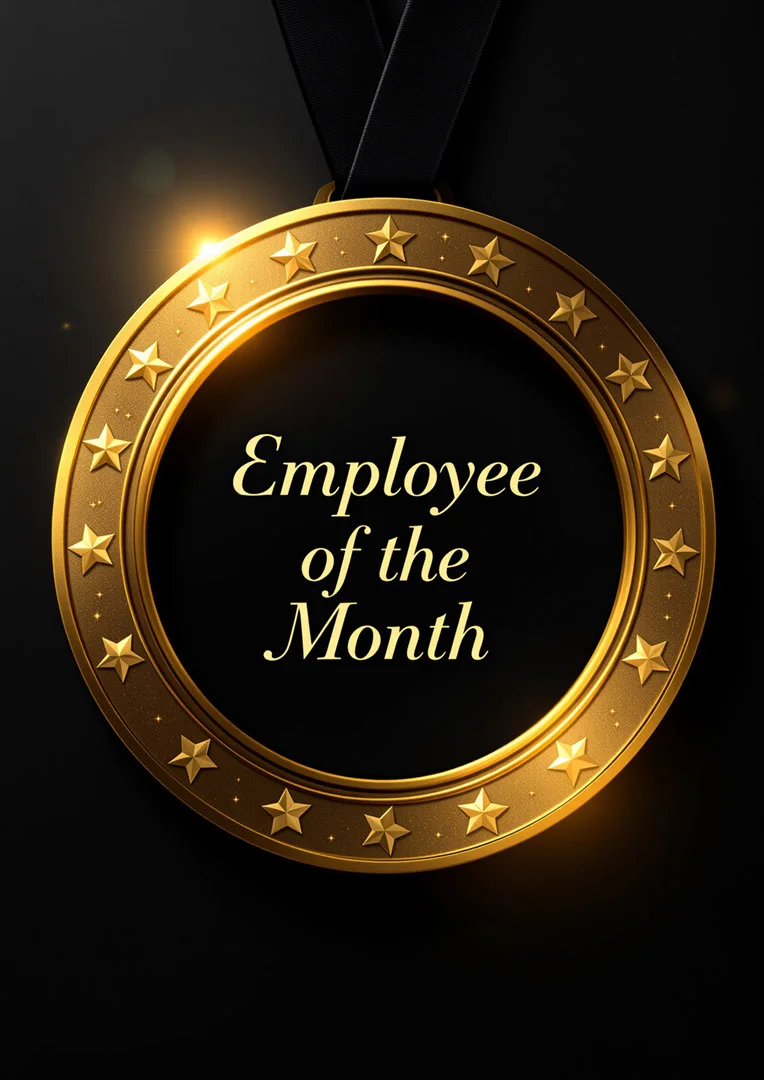 Best Employee Medal Thank You Card