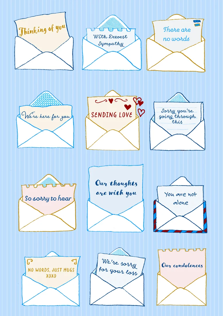 Sending Love Envelopes Sympathy Card