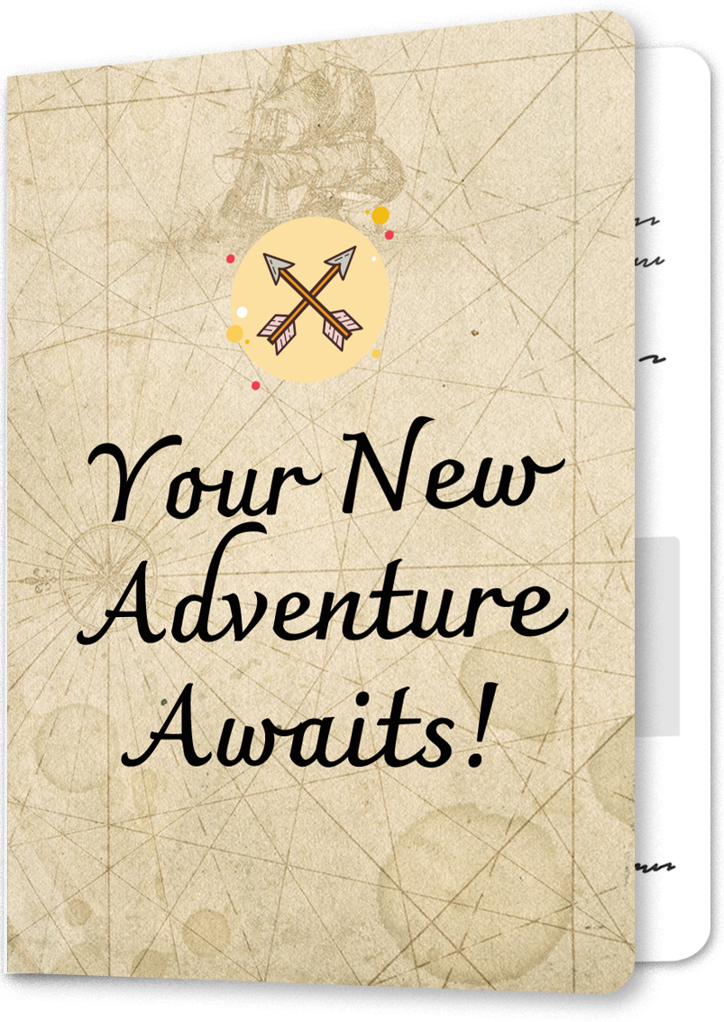 Your New Adventure Awaits Leaving Card