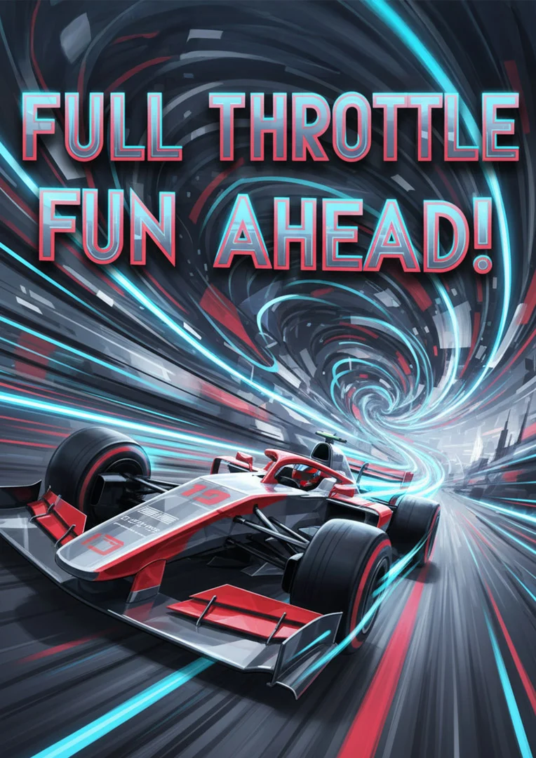 Full Throttle Fun Good Luck Card